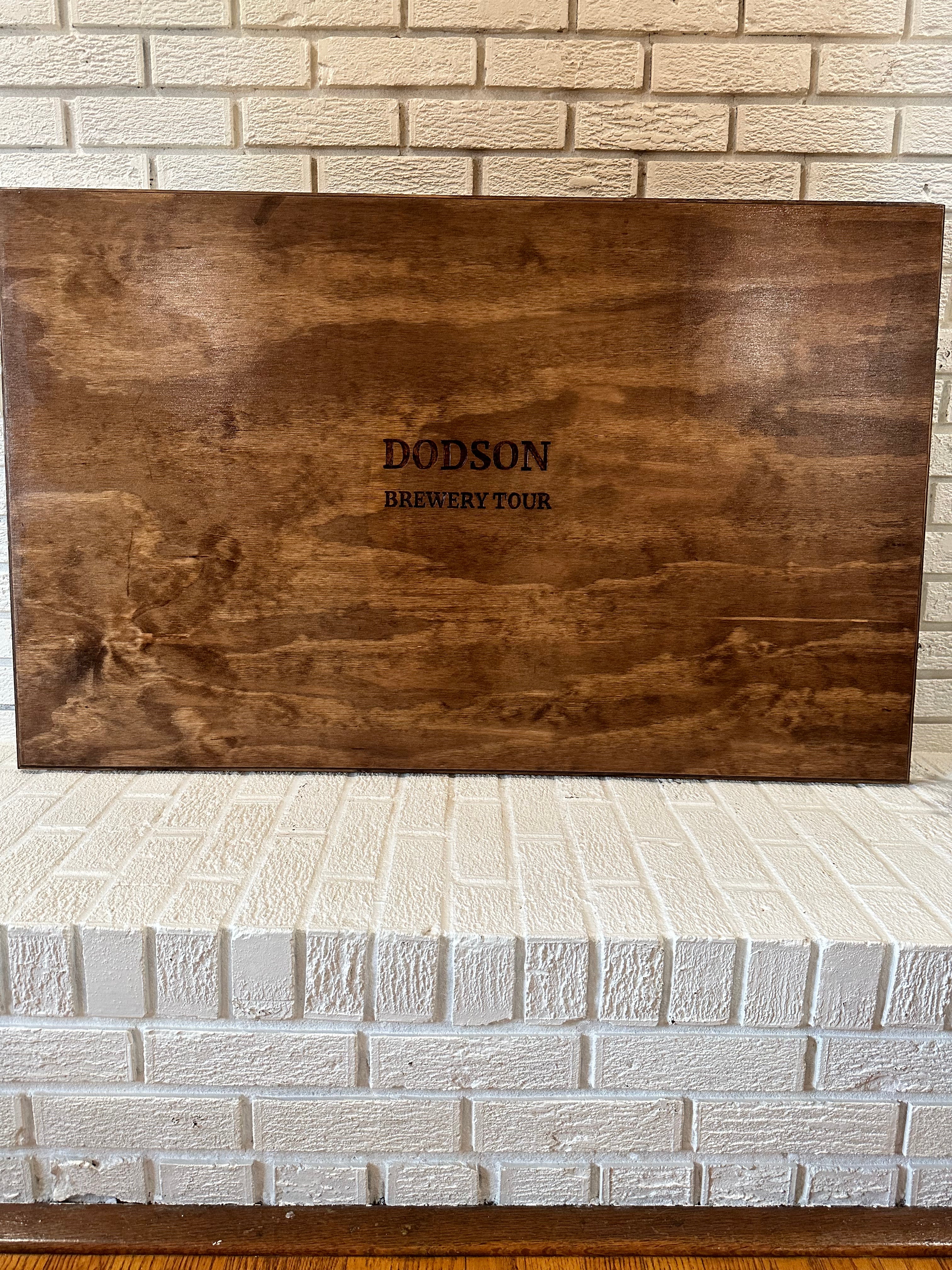 Custom Wooden Brewery Collectors Sticker Board