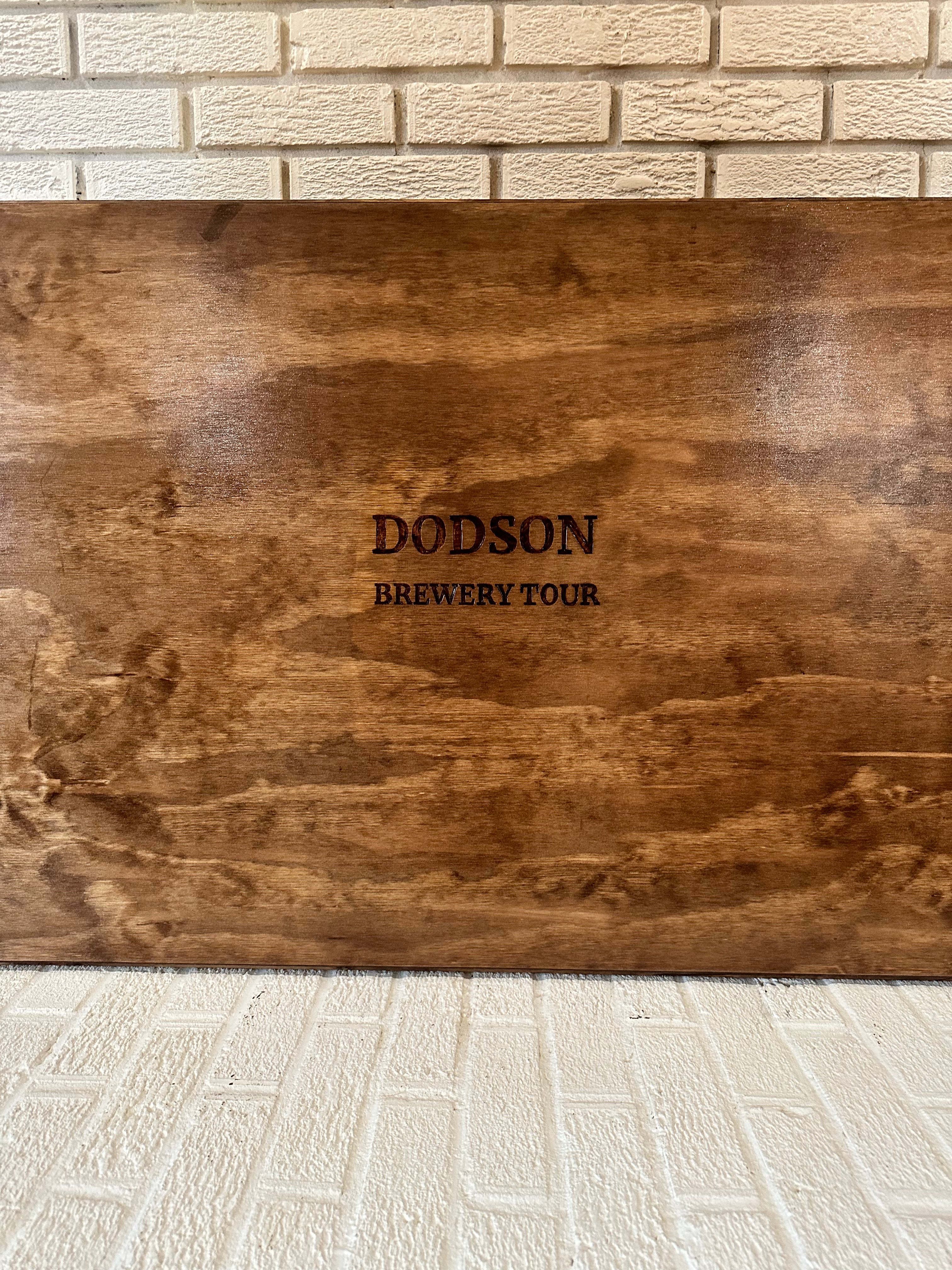 Custom Wooden Brewery Collectors Sticker Board