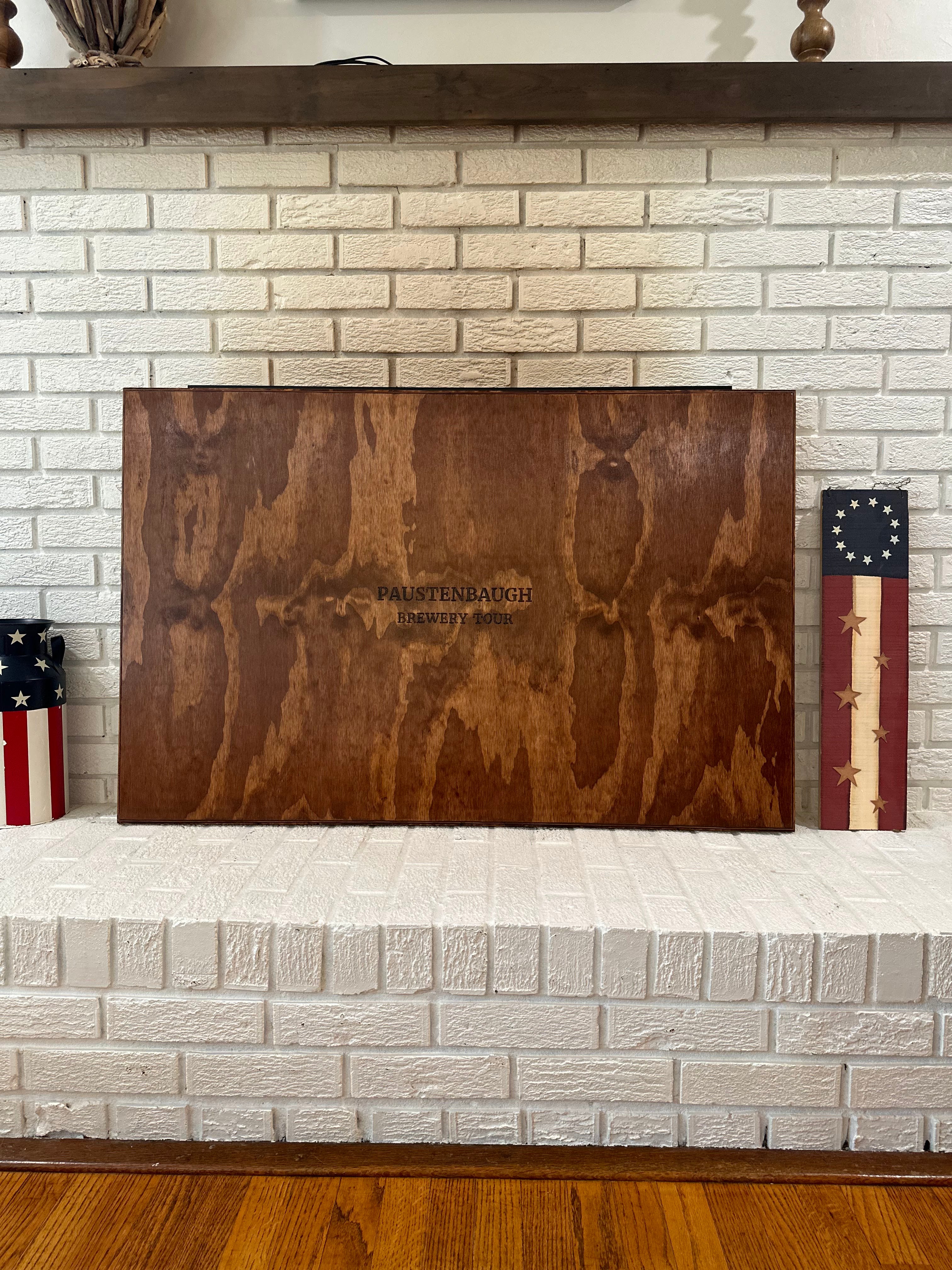 Custom Wooden Brewery Collectors Sticker Board