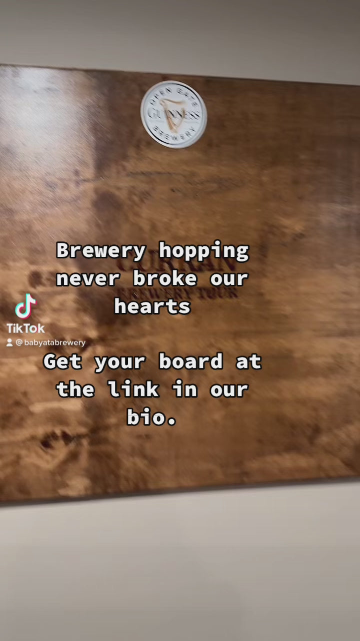 Custom Wooden Brewery Collectors Sticker Board